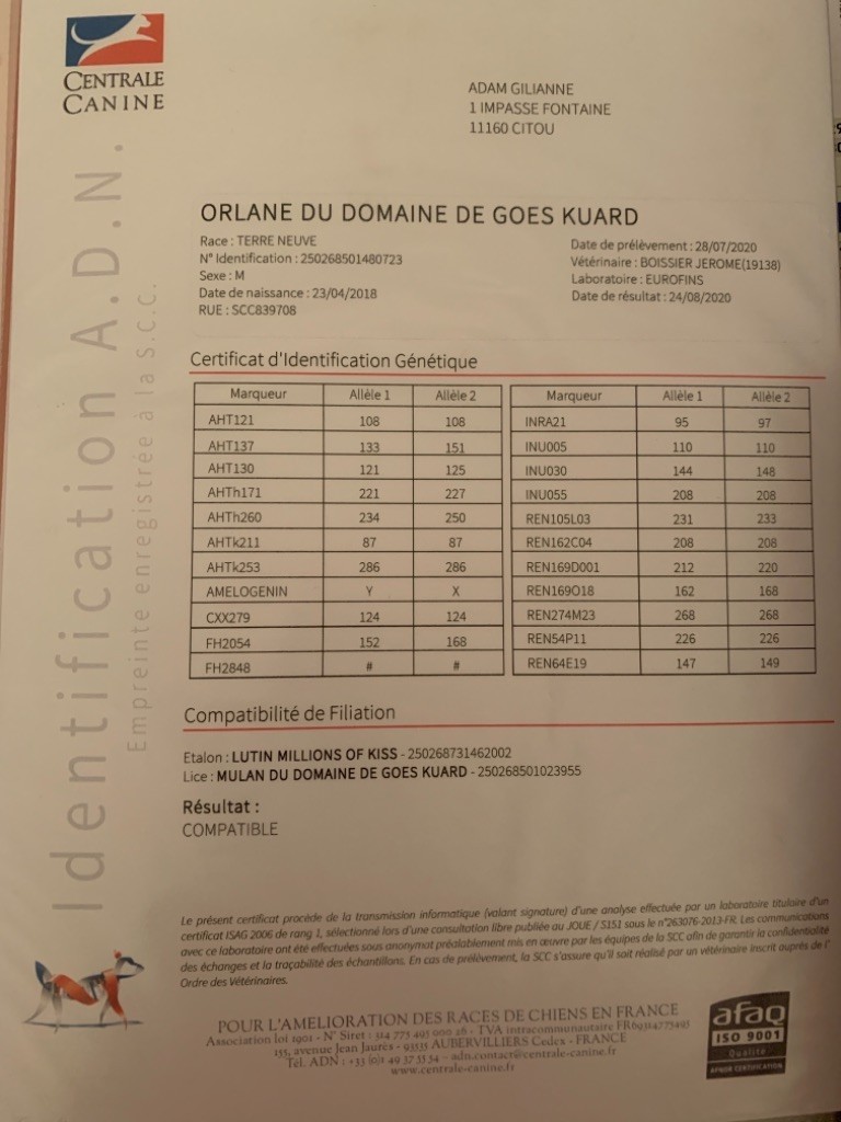 Orlane Du Domaine De Goes-Kuard